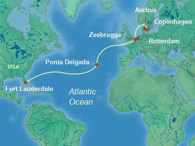 Northern Capitals Cruise Itinerary Map