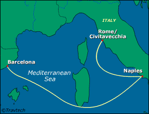 Mediterranean Cruise Itinerary Map