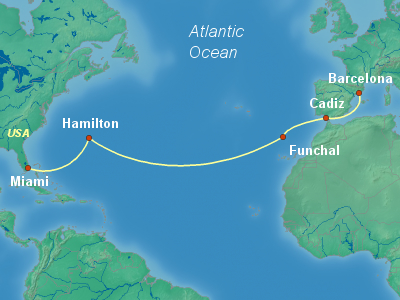 Mediterranean Cruise Itinerary Map