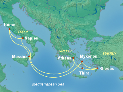 Greece, Turkey, Black Sea Cruise Itinerary Map