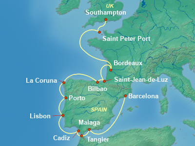 Mediterranean Cruise Itinerary Map