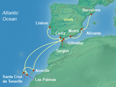Mediterranean Cruise Itinerary Map