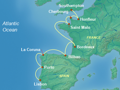 Europe Cruise Itinerary Map
