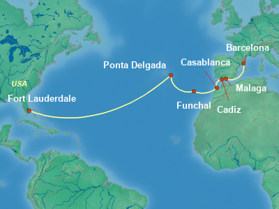 Mediterranean Cruise Itinerary Map