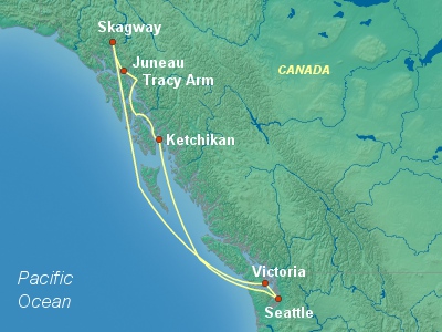 Alaska Cruise Itinerary Map