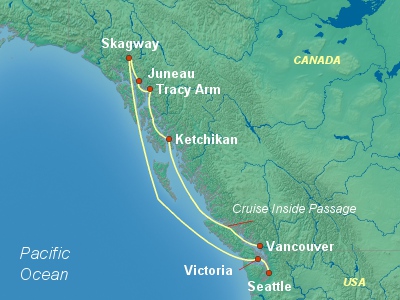 Alaska Cruise Itinerary Map