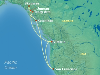 Alaska Cruise Itinerary Map
