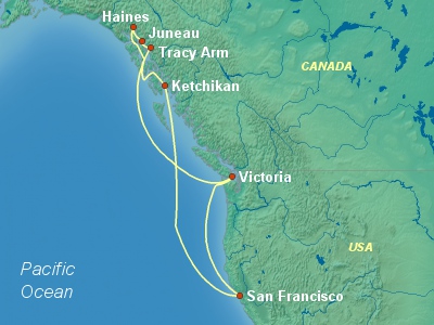 Alaska Cruise Itinerary Map