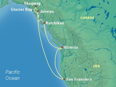 Alaska Cruise Itinerary Map