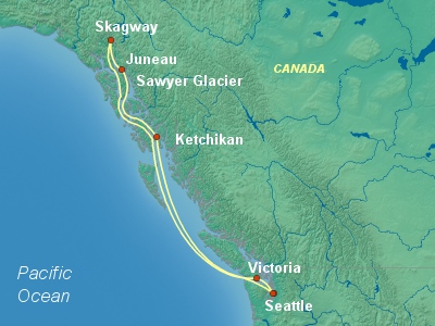 Alaska Cruise Itinerary Map