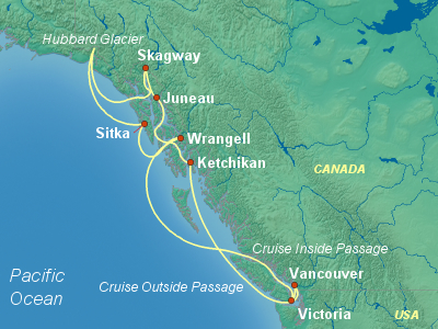 Alaska Cruise Itinerary Map