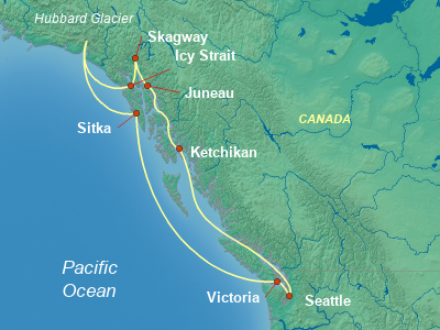 Alaska Cruise Itinerary Map