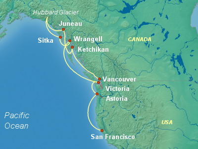 Alaska Cruise Itinerary Map