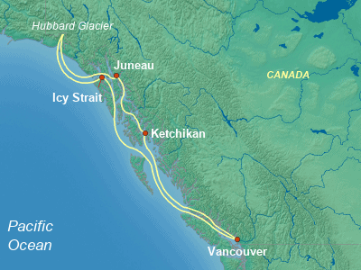 Alaska Cruise Itinerary Map