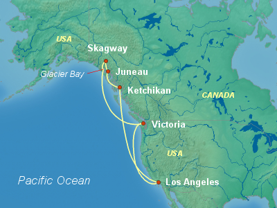 Alaska Cruise Itinerary Map
