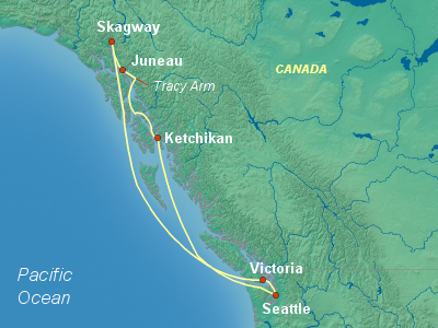 Alaska Cruise Itinerary Map
