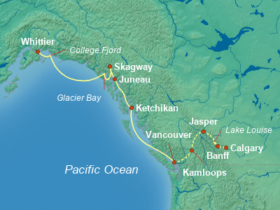 Alaska Cruise Itinerary Map