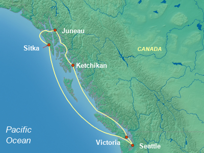 Alaska Cruise Itinerary Map