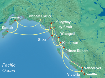 Alaska Cruise Itinerary Map