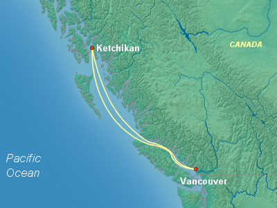 Alaska Cruise Itinerary Map