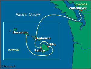 Hawaii Cruise Itinerary Map