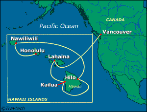 Hawaii Cruise Itinerary Map