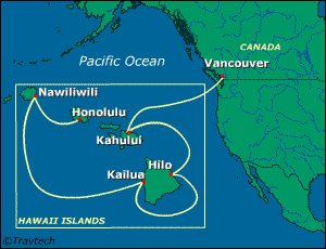 Hawaii Cruise Itinerary Map