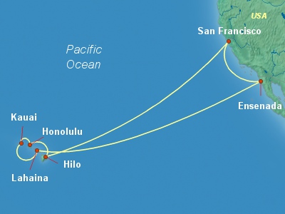 Hawaii Cruise Itinerary Map