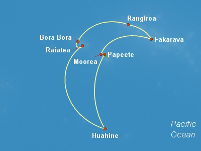 Tahiti Cruise Itinerary Map