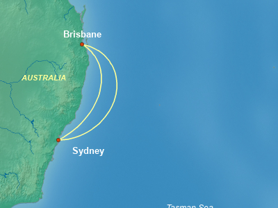 Australia, New Zealand Cruise Itinerary Map
