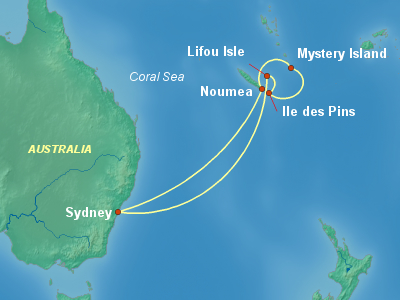 Pacific Islands Cruise Itinerary Map
