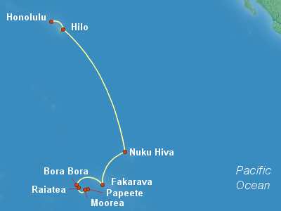 Hawaii Cruise Itinerary Map