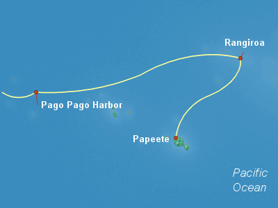 Tahiti Cruise Itinerary Map