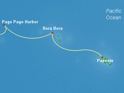 Tahiti Cruise Itinerary Map
