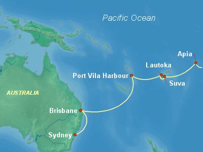 Tahiti Cruise Itinerary Map