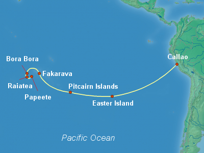Tahiti Cruise Itinerary Map