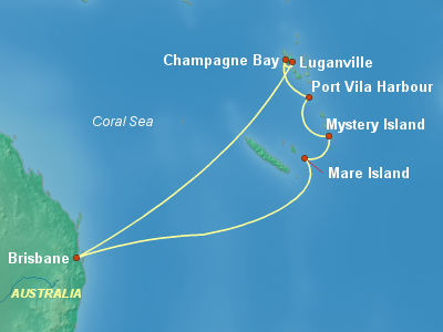 Pacific Islands Cruise Itinerary Map