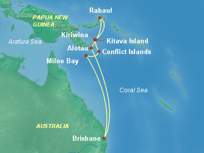 Pacific Islands Cruise Itinerary Map