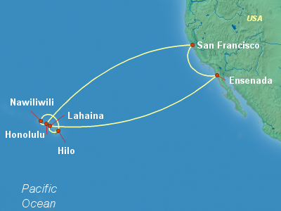 Hawaii Cruise Itinerary Map