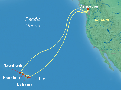 Hawaii Cruise Itinerary Map
