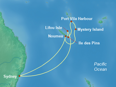 Pacific Islands Cruise Itinerary Map