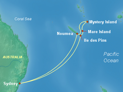 Pacific Islands Cruise Itinerary Map