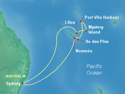 Pacific Islands Cruise Itinerary Map