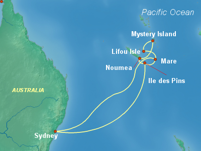 Pacific Islands Cruise Itinerary Map