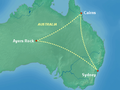 Australia, New Zealand Cruise Itinerary Map