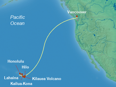 Hawaii Cruise Itinerary Map