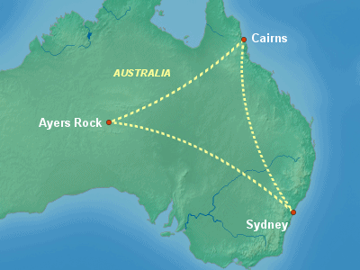 Australia, New Zealand Cruise Itinerary Map