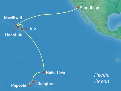 Hawaii Cruise Itinerary Map