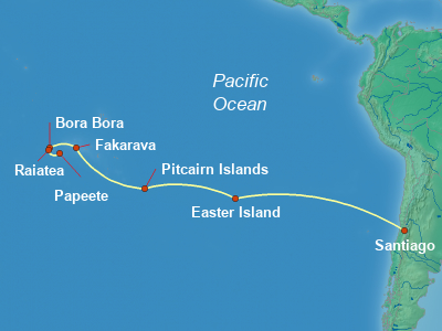 Tahiti Cruise Itinerary Map