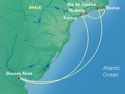 South America Cruise Itinerary Map